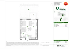 2 pokoje, mieszkanie 39,90 m², parter, oferta nr F/3, Osiedle Urbino 4, Warszawa, Włochy, Raków, ul. Szybka