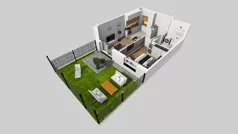 2 pokoje, mieszkanie 39,90 m², parter, oferta nr F/3, Osiedle Urbino 4.3, Warszawa, Włochy, Raków, ul. Szybka
