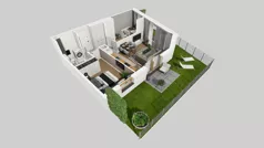 3 pokoje, mieszkanie 48,27 m², piętro 1, oferta nr A/12, Osiedle Park Świetlików, Wrocław, Maślice, Aleja Śliwowa 21