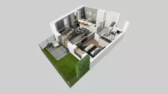3 pokoje, mieszkanie 48,27 m², parter, oferta nr A/6, Osiedle Park Świetlików, Wrocław, Maślice, Aleja Śliwowa 21