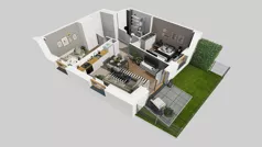 3 pokoje, mieszkanie 48,27 m², parter, oferta nr A/6, Osiedle Park Świetlików, Wrocław, Maślice, Aleja Śliwowa 21