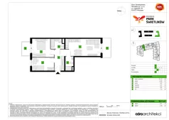 3 pokoje, mieszkanie 58,71 m², piętro 1, oferta nr A/7, Osiedle Park Świetlików, Wrocław, Maślice, Aleja Śliwowa 21