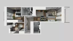 3 pokoje, mieszkanie 58,71 m², piętro 1, oferta nr A/7, Osiedle Park Świetlików, Wrocław, Maślice, Aleja Śliwowa 21