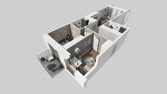 3 pokoje, mieszkanie 58,71 m², piętro 1, oferta nr A/7, Osiedle Park Świetlików, Wrocław, Maślice, Aleja Śliwowa 21