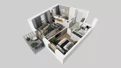 3 pokoje, mieszkanie 48,27 m², piętro 1, oferta nr A/12, Osiedle Park Świetlików, Wrocław, Maślice, Aleja Śliwowa 21
