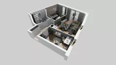 3 pokoje, mieszkanie 48,27 m², piętro 1, oferta nr A/12, Osiedle Park Świetlików, Wrocław, Maślice, Aleja Śliwowa 21