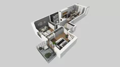 3 pokoje, mieszkanie 54,56 m², piętro 1, oferta nr A/23, Osiedle Park Świetlików, Wrocław, Maślice, Aleja Śliwowa 21