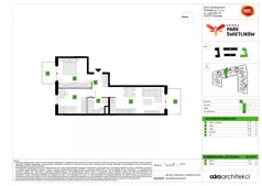 3 pokoje, mieszkanie 54,75 m², piętro 1, oferta nr A/26, Osiedle Park Świetlików, Wrocław, Maślice, Aleja Śliwowa 21