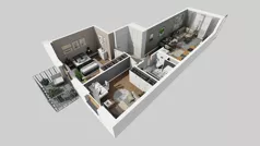 3 pokoje, mieszkanie 54,75 m², piętro 1, oferta nr A/26, Osiedle Park Świetlików, Wrocław, Maślice, Aleja Śliwowa 21