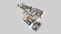 3 pokoje, mieszkanie 54,75 m², piętro 1, oferta nr A/26, Osiedle Park Świetlików, Wrocław, Maślice, Aleja Śliwowa 21