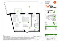 3 pokoje, mieszkanie 56,67 m², piętro 1, oferta nr A/38, Osiedle Park Świetlików, Wrocław, Maślice, Aleja Śliwowa 21