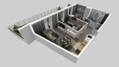 3 pokoje, mieszkanie 56,67 m², piętro 1, oferta nr A/38, Osiedle Park Świetlików, Wrocław, Maślice, Aleja Śliwowa 21
