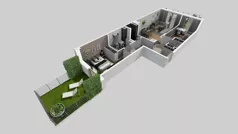 3 pokoje, mieszkanie 65,02 m², parter, oferta nr A/34, Osiedle Park Świetlików, Wrocław, Maślice, Aleja Śliwowa 21