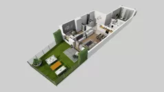 3 pokoje, mieszkanie 65,02 m², parter, oferta nr A/34, Osiedle Park Świetlików, Wrocław, Maślice, Aleja Śliwowa 21