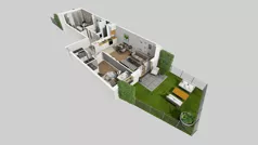 3 pokoje, mieszkanie 65,02 m², parter, oferta nr A/34, Osiedle Park Świetlików, Wrocław, Maślice, Aleja Śliwowa 21