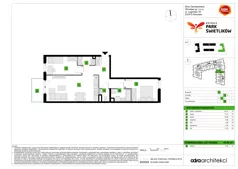 3 pokoje, mieszkanie 65,02 m², piętro 1, oferta nr A/39, Osiedle Park Świetlików, Wrocław, Maślice, Aleja Śliwowa 21