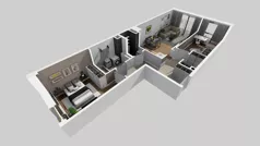 3 pokoje, mieszkanie 65,02 m², piętro 2, oferta nr A/44, Osiedle Park Świetlików, Wrocław, Maślice, Aleja Śliwowa 21