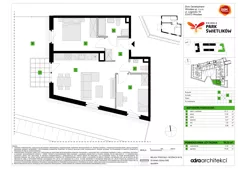 3 pokoje, mieszkanie 55,23 m², piętro 2, oferta nr A/57, Osiedle Park Świetlików, Wrocław, Maślice, Aleja Śliwowa 21