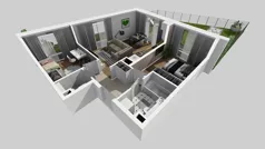 3 pokoje, mieszkanie 55,23 m², piętro 2, oferta nr A/57, Osiedle Park Świetlików, Wrocław, Maślice, Aleja Śliwowa 21