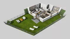 3 pokoje, mieszkanie 55,23 m², piętro 2, oferta nr A/57, Osiedle Park Świetlików, Wrocław, Maślice, Aleja Śliwowa 21