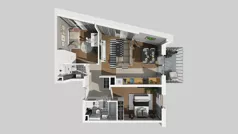 3 pokoje, mieszkanie 55,23 m², piętro 1, oferta nr A/52, Osiedle Park Świetlików, Wrocław, Maślice, Aleja Śliwowa 21