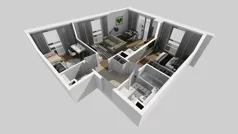 3 pokoje, mieszkanie 55,23 m², piętro 2, oferta nr A/57, Osiedle Park Świetlików, Wrocław, Maślice, Aleja Śliwowa 21