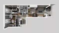 3 pokoje, mieszkanie 58,61 m², piętro 2, oferta nr C/12, Mokotów Sportowy 1 B, Warszawa, Mokotów, Augustówka, ul. Antoniewska
