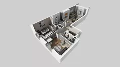 3 pokoje, mieszkanie 58,61 m², piętro 2, oferta nr C/12, Mokotów Sportowy 1 B, Warszawa, Mokotów, Augustówka, ul. Antoniewska