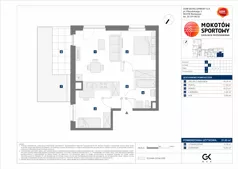 3 pokoje, mieszkanie 52,01 m², piętro 1, oferta nr D/35, Mokotów Sportowy 1.3, Warszawa, Mokotów, Augustówka, ul. Antoniewska