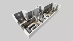 3 pokoje, mieszkanie 61,14 m², piętro 2, oferta nr A/52, Osiedle Bokserska 71, Warszawa, Ursynów, Wyczółki, ul. Bokserska 71