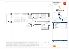 3 pokoje, mieszkanie 61,14 m², piętro 3, oferta nr A/59, Osiedle Bokserska 71, Warszawa, Ursynów, Wyczółki, ul. Bokserska 71