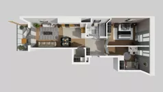 3 pokoje, mieszkanie 61,14 m², piętro 3, oferta nr A/59, Osiedle Bokserska 71, Warszawa, Ursynów, Wyczółki, ul. Bokserska 71