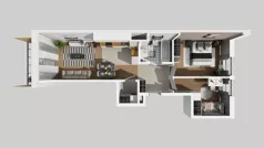 3 pokoje, mieszkanie 61,14 m², piętro 4, oferta nr A/66, Osiedle Bokserska 71, Warszawa, Ursynów, Wyczółki, ul. Bokserska 71
