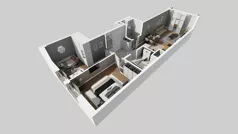 3 pokoje, mieszkanie 61,14 m², piętro 4, oferta nr A/66, Osiedle Bokserska 71, Warszawa, Ursynów, Wyczółki, ul. Bokserska 71