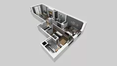 3 pokoje, mieszkanie 58,02 m², piętro 1, oferta nr D/5, Bokserska 71 etap 2.3, Warszawa, Ursynów, Wyczółki, ul. Bokserska