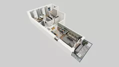 3 pokoje, mieszkanie 58,02 m², piętro 1, oferta nr D/5, Bokserska 71 etap 2.3, Warszawa, Ursynów, Wyczółki, ul. Bokserska