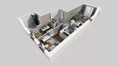 3 pokoje, mieszkanie 58,03 m², piętro 2, oferta nr D/9, Bokserska 71 etap 2.3, Warszawa, Ursynów, Wyczółki, ul. Bokserska