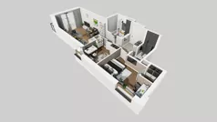 3 pokoje, mieszkanie 58,67 m², parter, oferta nr D/30, Bokserska 71 etap 2.3, Warszawa, Ursynów, Wyczółki, ul. Bokserska