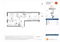 3 pokoje, mieszkanie 56,30 m², piętro 1, oferta nr D/68, Bokserska 71 etap 2.3, Warszawa, Ursynów, Wyczółki, ul. Bokserska