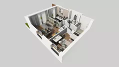 3 pokoje, mieszkanie 53,38 m², parter, oferta nr E/33, Bokserska 71 etap 2.3, Warszawa, Ursynów, Wyczółki, ul. Bokserska