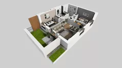3 pokoje, mieszkanie 53,38 m², parter, oferta nr E/33, Bokserska 71 etap 2.3, Warszawa, Ursynów, Wyczółki, ul. Bokserska