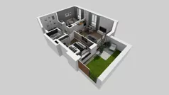 3 pokoje, mieszkanie 53,38 m², parter, oferta nr E/33, Bokserska 71 etap 2.3, Warszawa, Ursynów, Wyczółki, ul. Bokserska