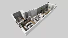 3 pokoje, mieszkanie 57,80 m², parter, oferta nr E/35, Bokserska 71 etap 2.3, Warszawa, Ursynów, Wyczółki, ul. Bokserska