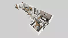 3 pokoje, mieszkanie 57,80 m², parter, oferta nr E/35, Bokserska 71 etap 2.3, Warszawa, Ursynów, Wyczółki, ul. Bokserska