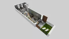 3 pokoje, mieszkanie 57,80 m², parter, oferta nr E/35, Bokserska 71 etap 2.3, Warszawa, Ursynów, Wyczółki, ul. Bokserska