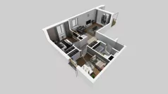 3 pokoje, mieszkanie 57,41 m², piętro 1, oferta nr A/1, Osiedle Wilno 8, Warszawa, Targówek, Elsnerów, ul. Bukowiecka
