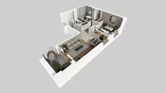 3 pokoje, mieszkanie 57,41 m², piętro 1, oferta nr A/1, Osiedle Wilno 8, Warszawa, Targówek, Elsnerów, ul. Bukowiecka