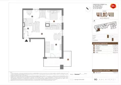 3 pokoje, mieszkanie 57,53 m², piętro 3, oferta nr A/9, Osiedle Wilno 8, Warszawa, Targówek, Elsnerów, ul. Bukowiecka