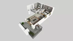 3 pokoje, mieszkanie 57,53 m², piętro 3, oferta nr A/9, Osiedle Wilno 8, Warszawa, Targówek, Elsnerów, ul. Bukowiecka