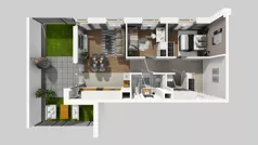 3 pokoje, mieszkanie 61,80 m², parter, oferta nr D/9, Osiedle Wilno 8.1.2, Warszawa, Targówek, Elsnerów, ul. Bukowiecka